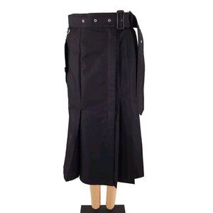 Sacai Cotton Gabardine Pleated Skirt Japan 1 US 6 Black Defect New